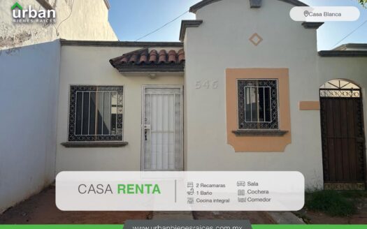 CASA EN RENTA EN COL. CASA BLANCA